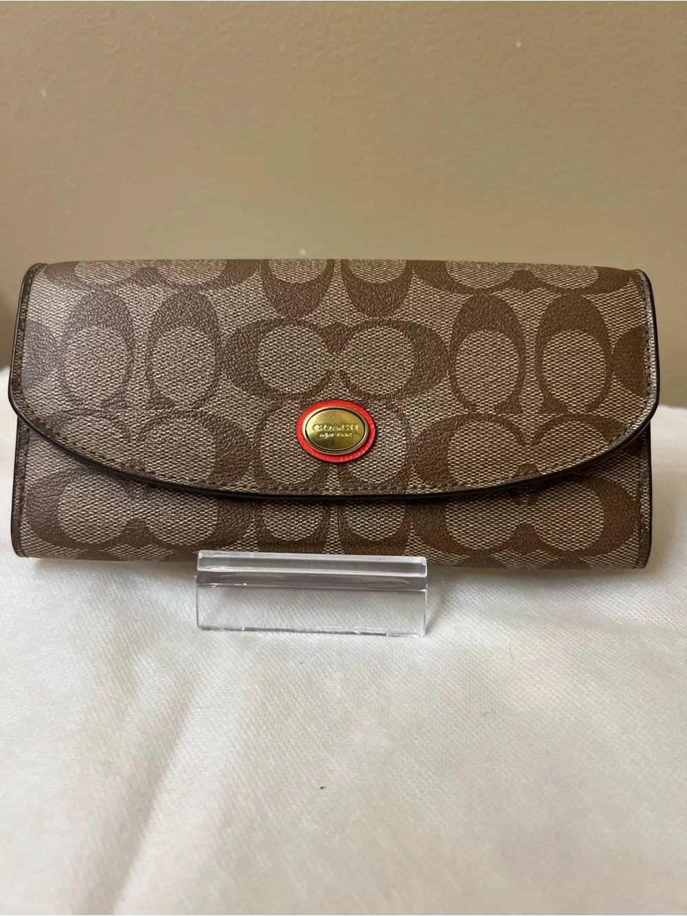 Coach Signature Canvas Long Wallet
